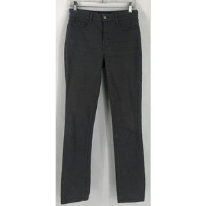 Not Your Daughters Jeans NYDJ Womens 4 Gray Straight Made‎ In USA Stretch